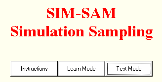 SIM-SAM Opening Screen